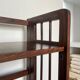 Dark wood folding bookcase 4 shelves