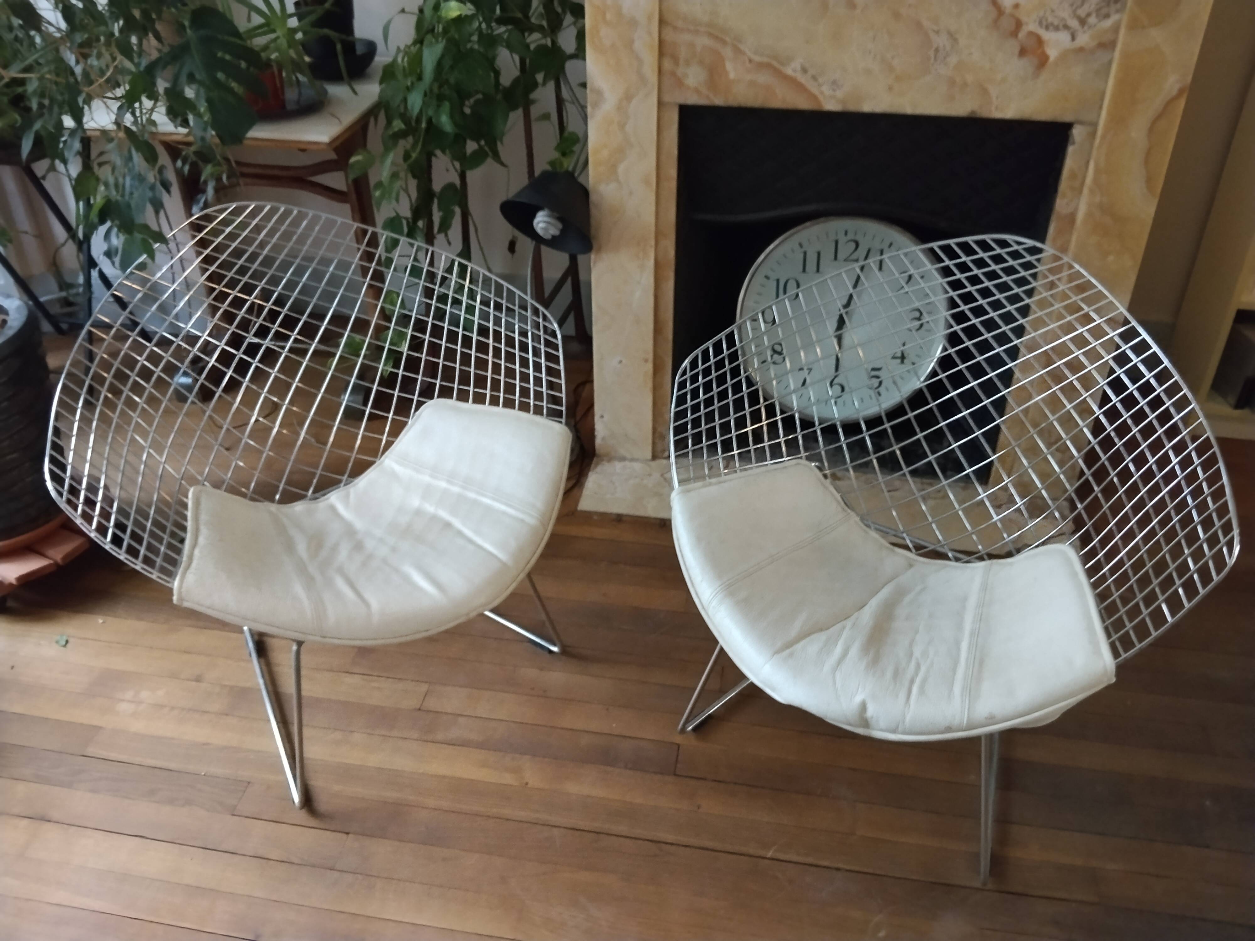 lot de 2 fauteuils design style diamant
