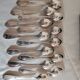 Lot of 12 dessert silver metal spoon