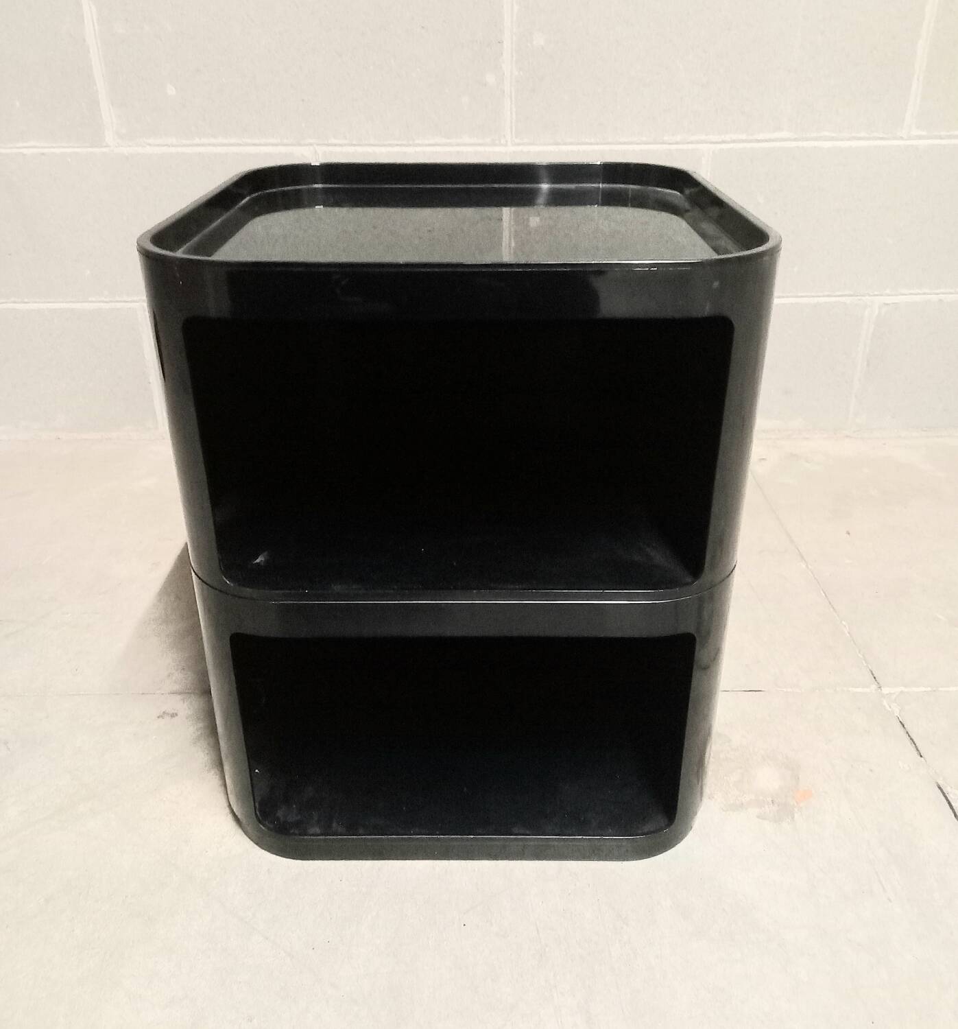 Commode black plastic by Kartell