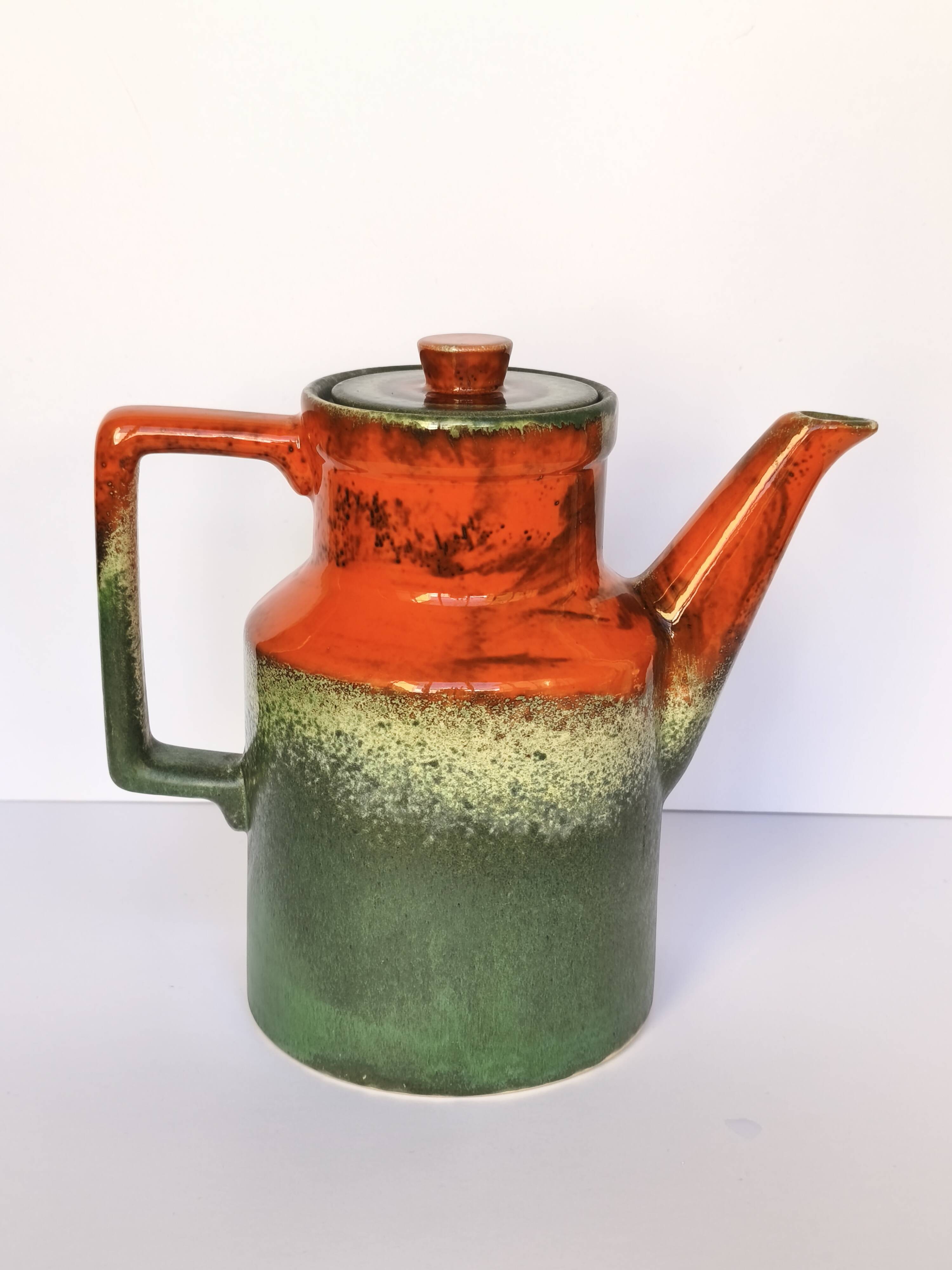 Vintage 70s Ceramic Coffee Pot