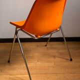 Vintage orange shell chair