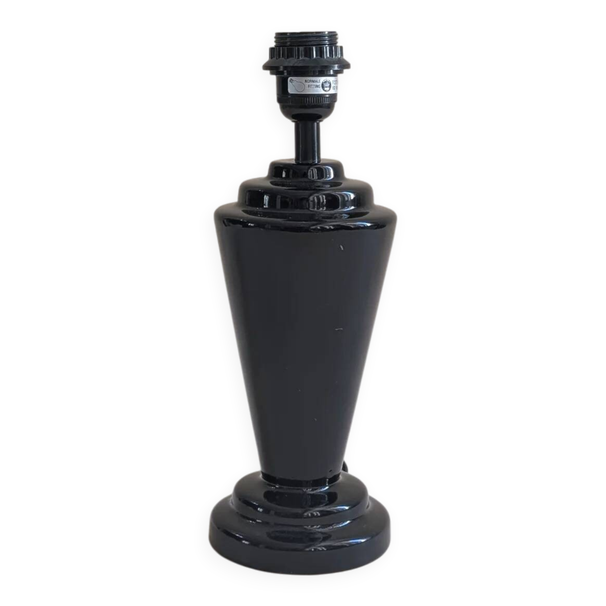 Black art deco lamp base