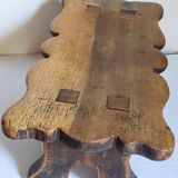 Old footstool in solid wood 19th century
