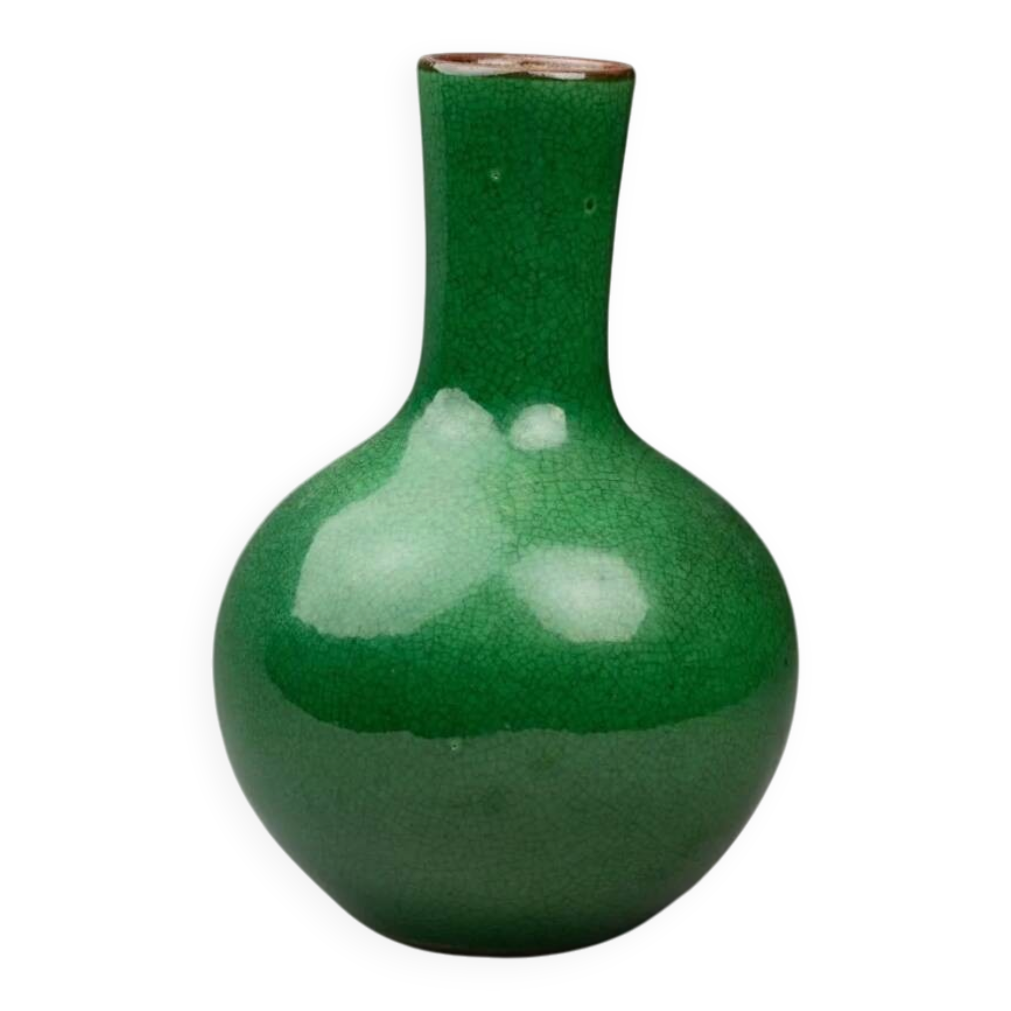 Vase shangping en porcelaine monochrome vert -kangxi (1662-1722) chine