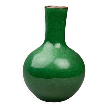 Vase shangping en porcelaine monochrome vert -kangxi (1662-1722) chine