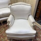 Salon canapé et paire de fauteuils de style Louis XV