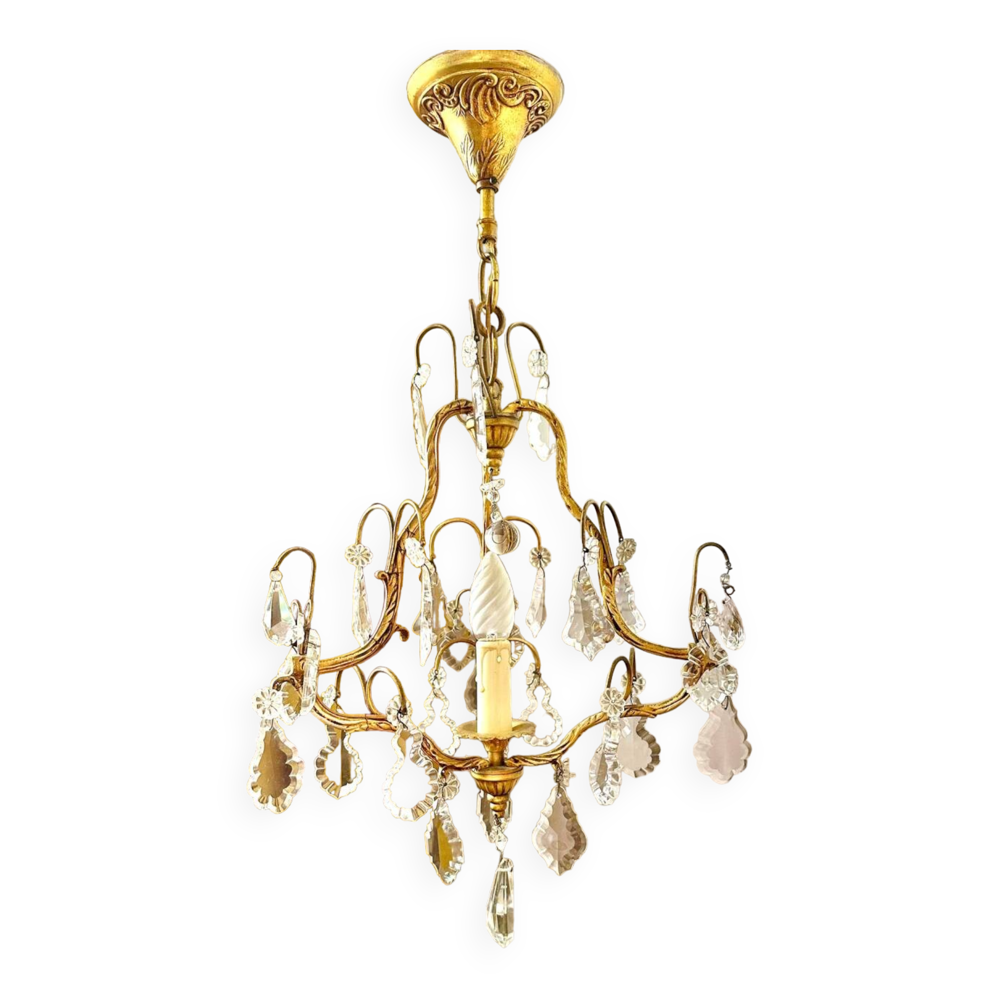 Pendant chandelier with crystal tassels