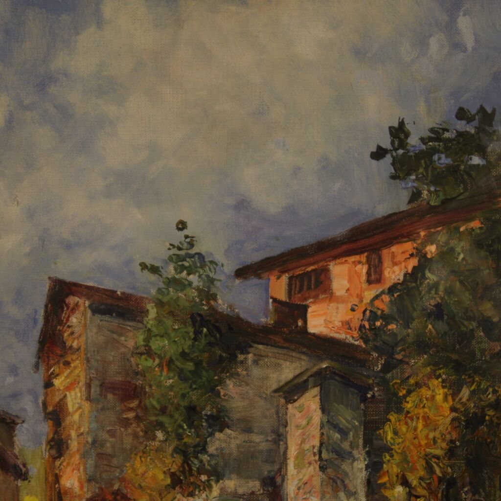 Italian landscape oil painting in Impressionist style