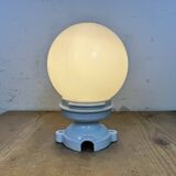 Vintage Porcelain Ceiling Light with Milk Glass , 1950s