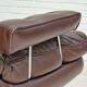 Vintage danish swivel leather armchair 1970s