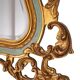 Baroque gilded Louis XV style beveled mirror with " Brevete" label, 1950s