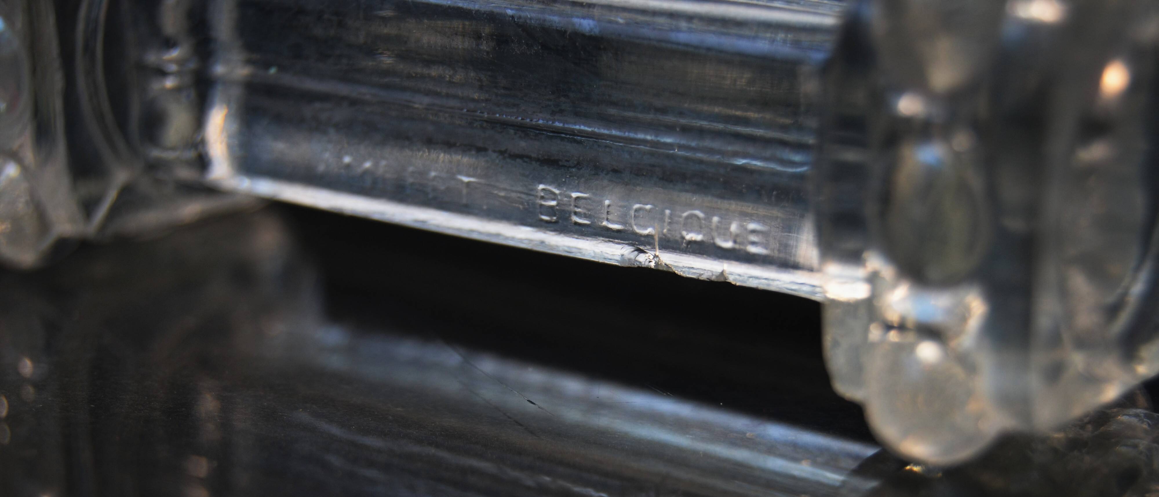 Lot of 10 Mid Century Val Saint Lambert Crystal Knife Rests