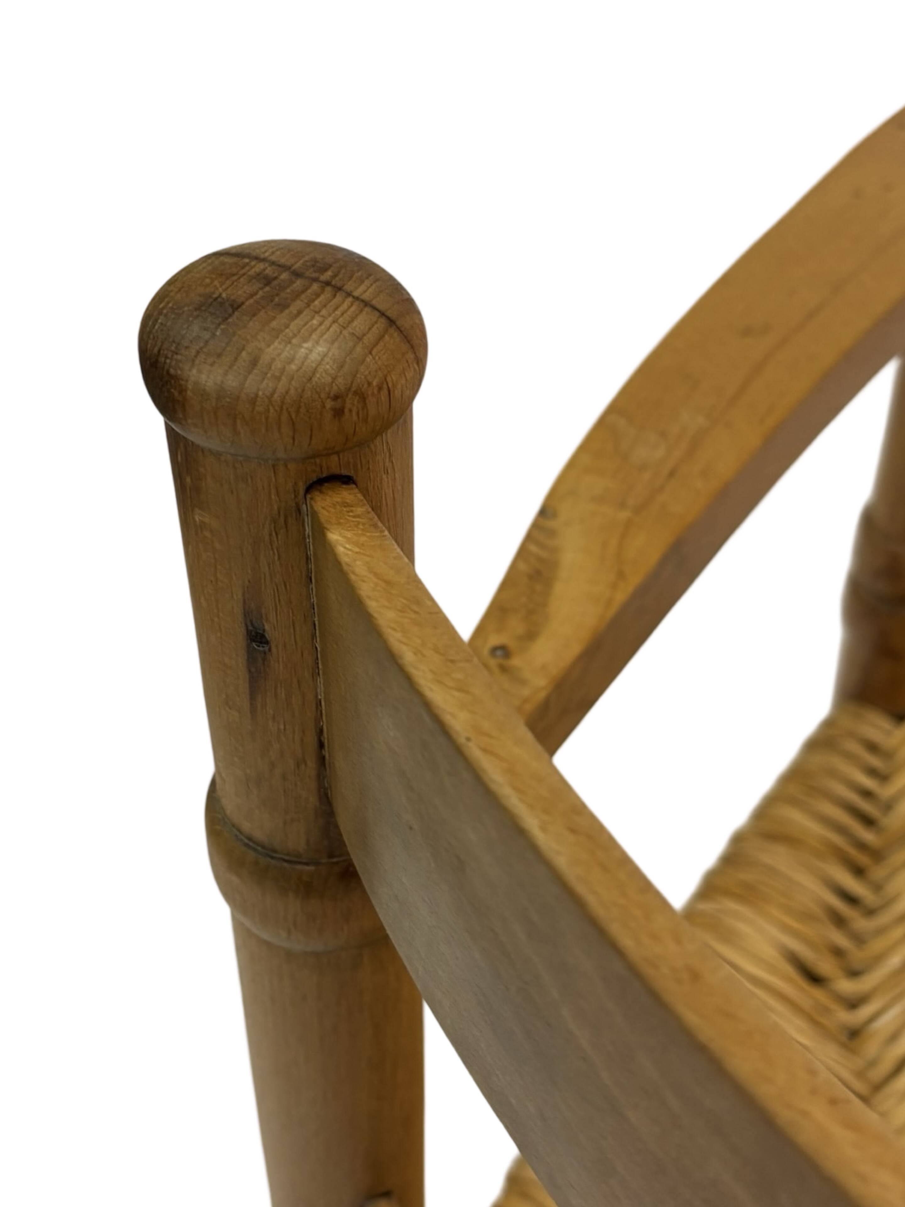 Art Deco chair minimalist oak wicker minimalist design