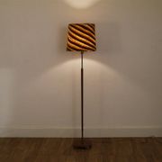 Scandinavian floor lamp in teak and brass from the 1960s.