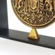 Iron and brass medal Carl Aubock bookends mid-century, Austria, 1970s