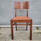 Set de 2 chaises bistrot 1950 bois et rotin