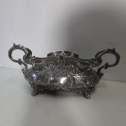 Silver-plated jardinière centrepiece in Louis XV style