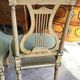 Pair of Louis XVI style chairs from the 18th century with lyre back.