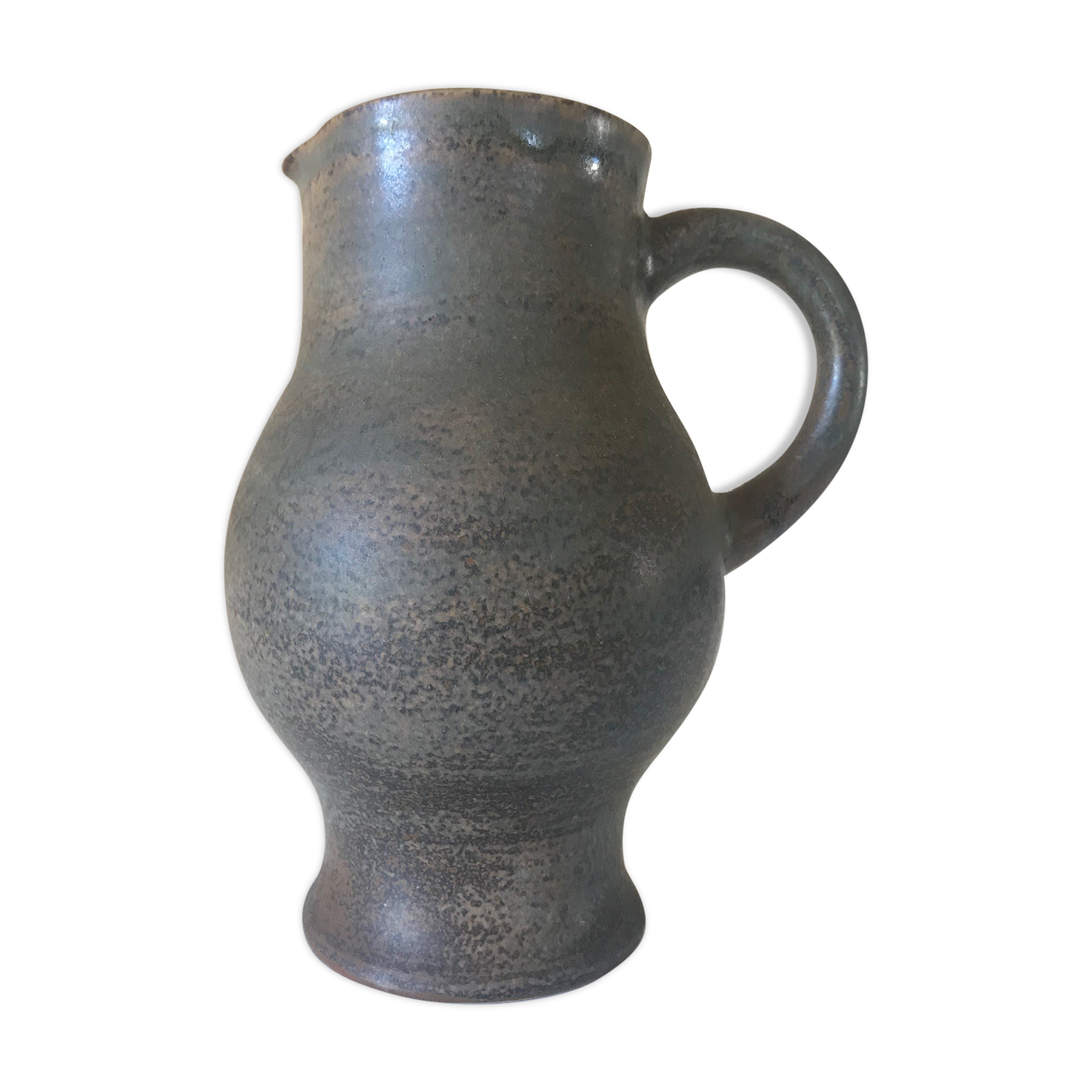 Vintage sandstone ceramic pitcher by Jacques lacheny