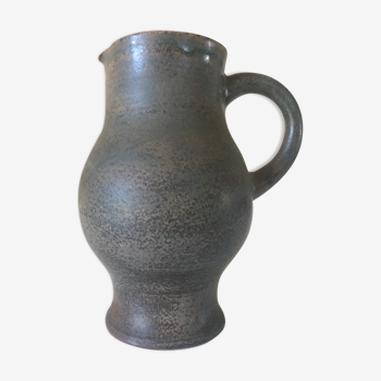 Vintage sandstone ceramic pitcher by Jacques lacheny