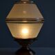 Art Deco table lamp with granite glass globe