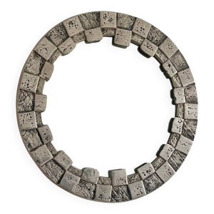 Miroir brutaliste rond,