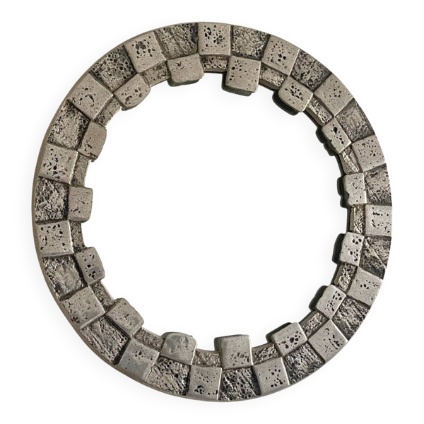 Miroir brutaliste rond, 1970