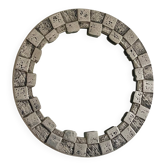 Miroir brutaliste rond, 1970