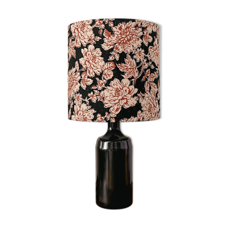 Lampe grès et lin