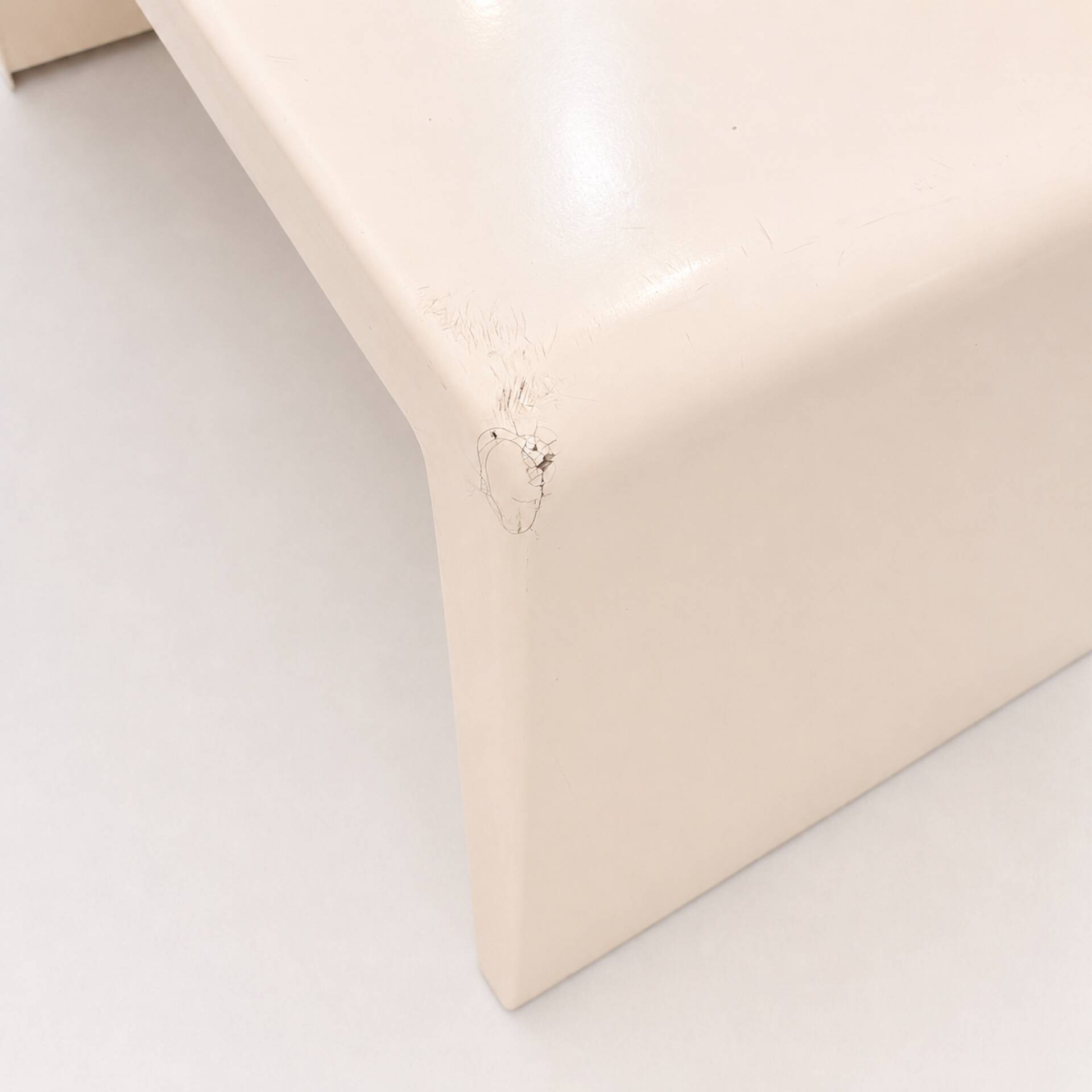 Monobloc polyester desk by Berthe Libert, 1970s.