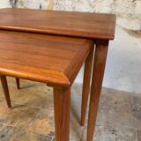 Danish teak trundle coffee tables