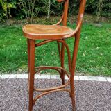 Ancien tabouret de bar en bois tourné