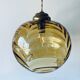 Suspension boule en verre ambré