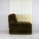 Foam and velvet heater "amber", convertible, France, circa 1970.