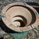 Chinese garden stool ceramic green glaze stoneware