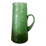 Carafe à orangeade vintage en verre vert