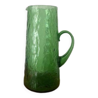 Carafe à orangeade vintage en verre vert