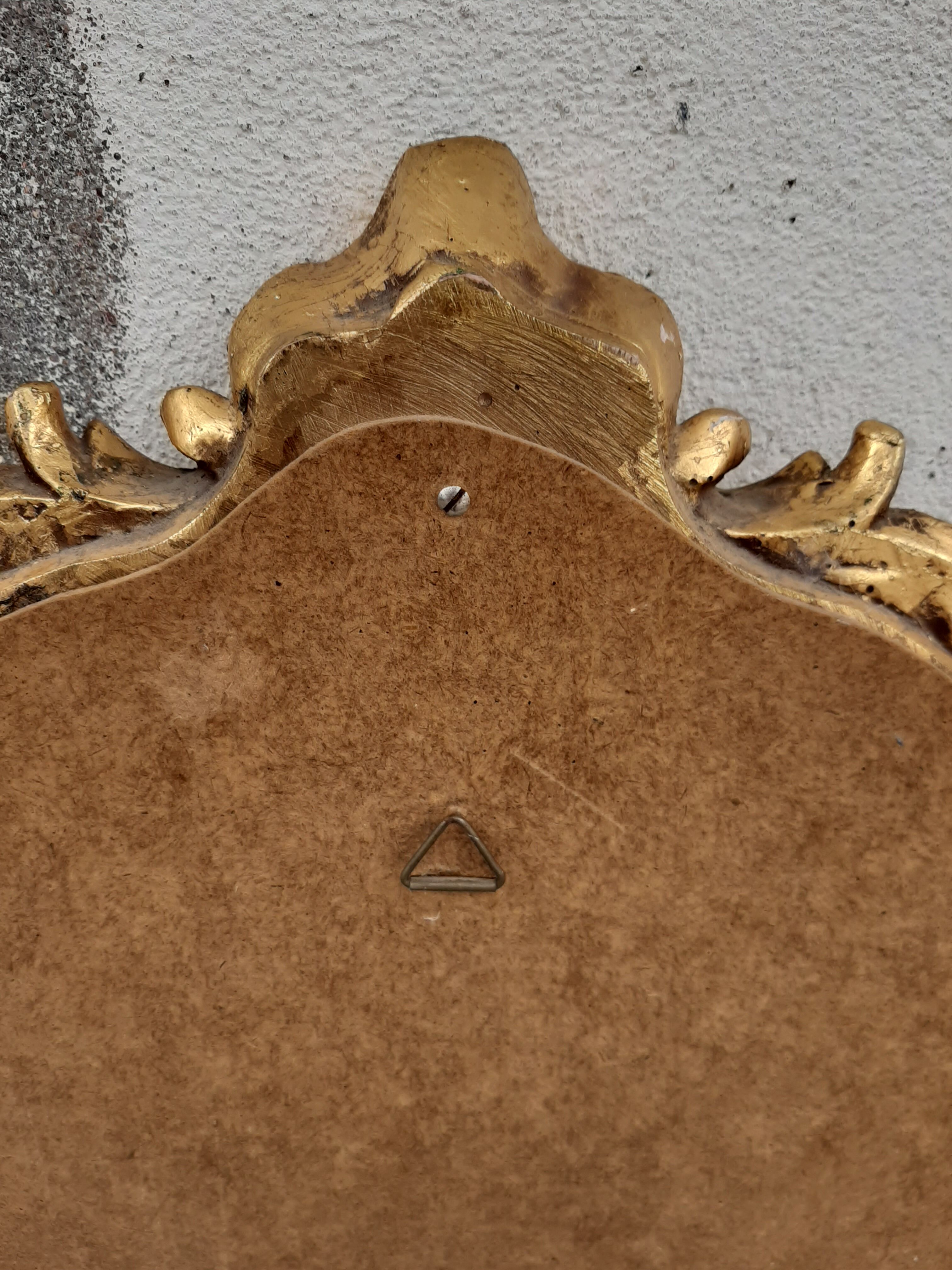 Miroir style Louis XV doré - 100x33