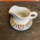 Old pitcher roberto rigon white ceramic polychrome decor vintage