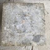 Square travertine coffee table - design 1970