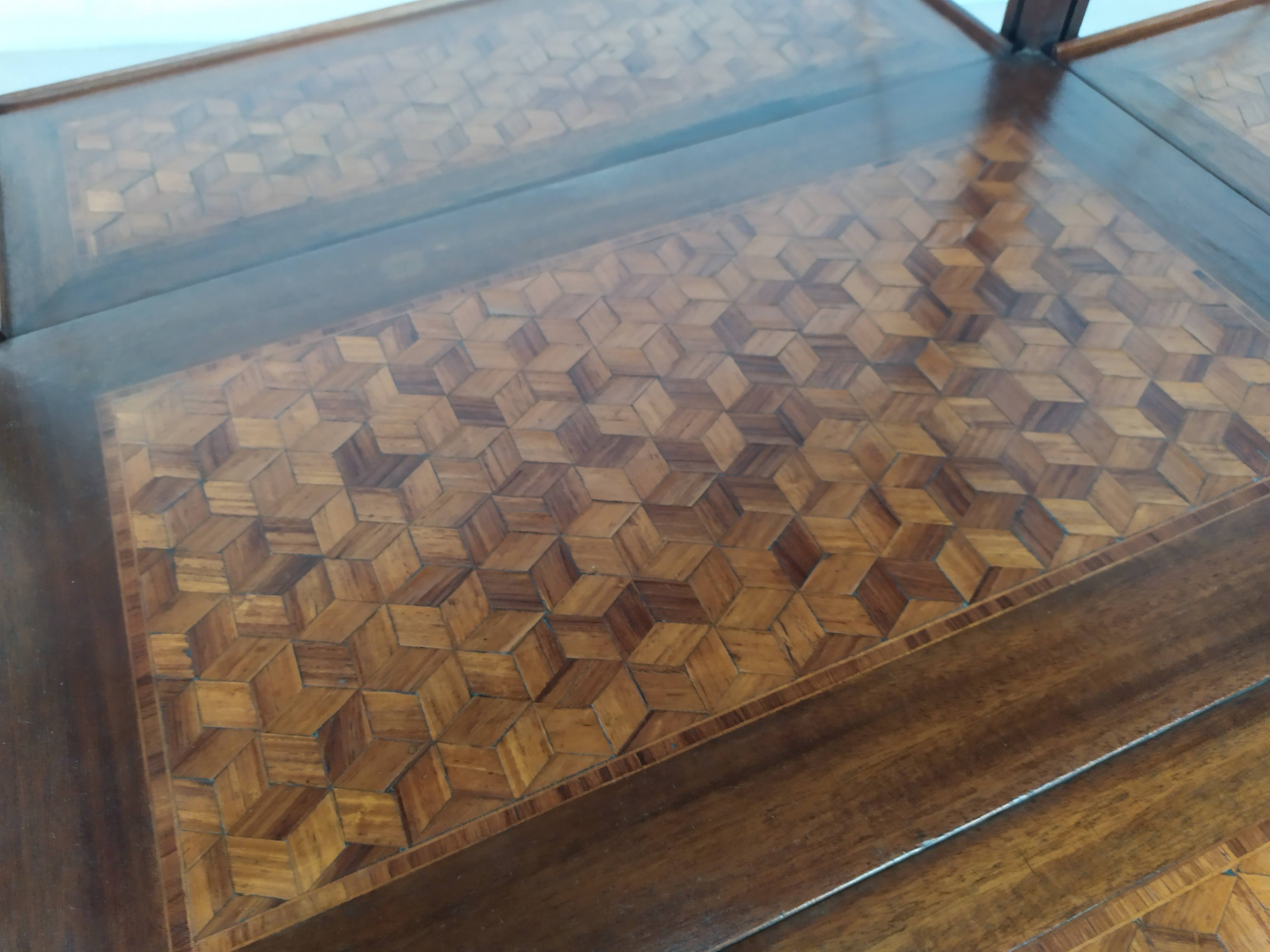 Marquetry tea table