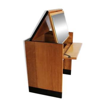 1950s Modernist Dressing Table with Hidden Adjustable Mirror