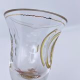 Engraved bohemian crystal vase