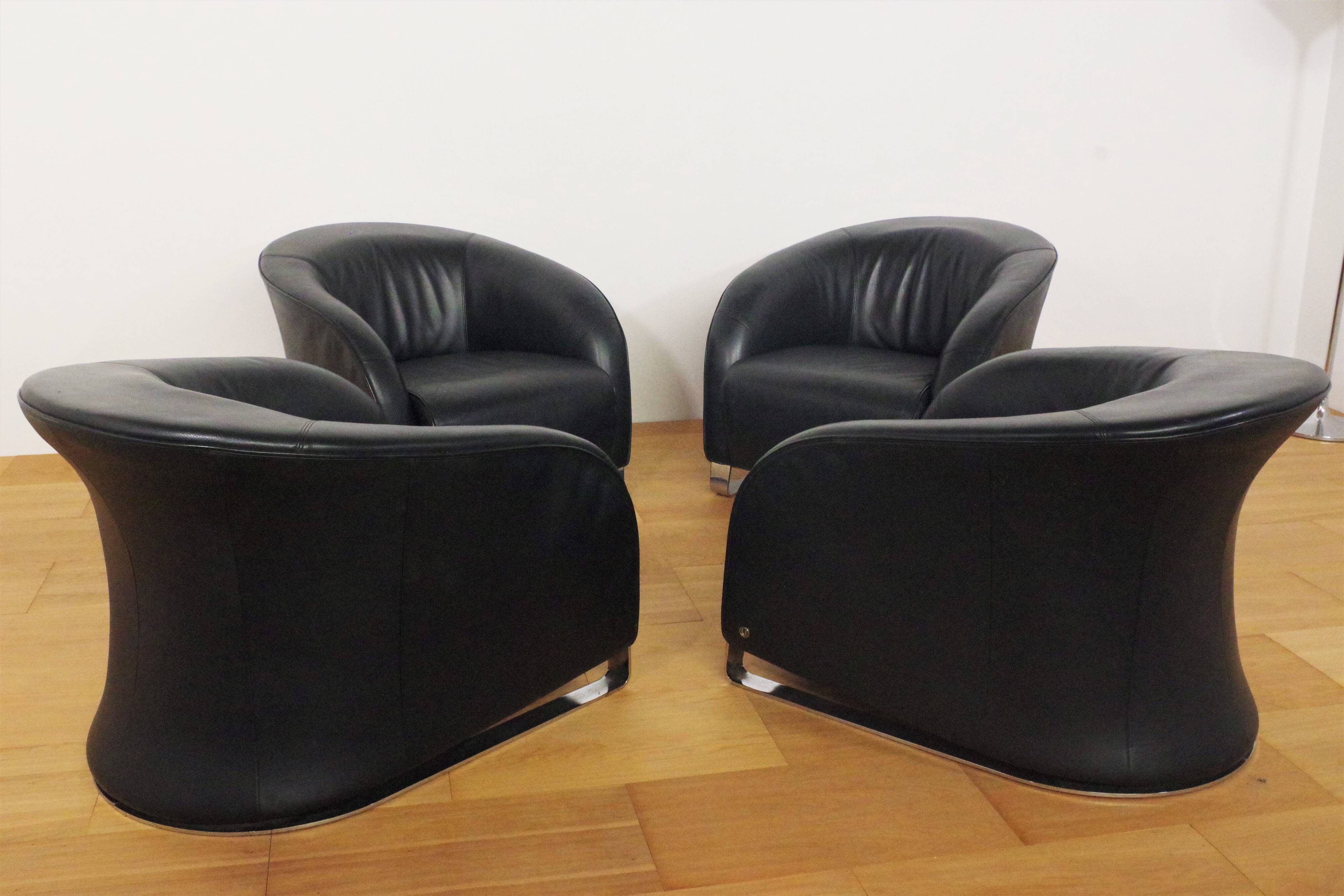 Liz armchairs by Natuzzi, 2000s, set of 4