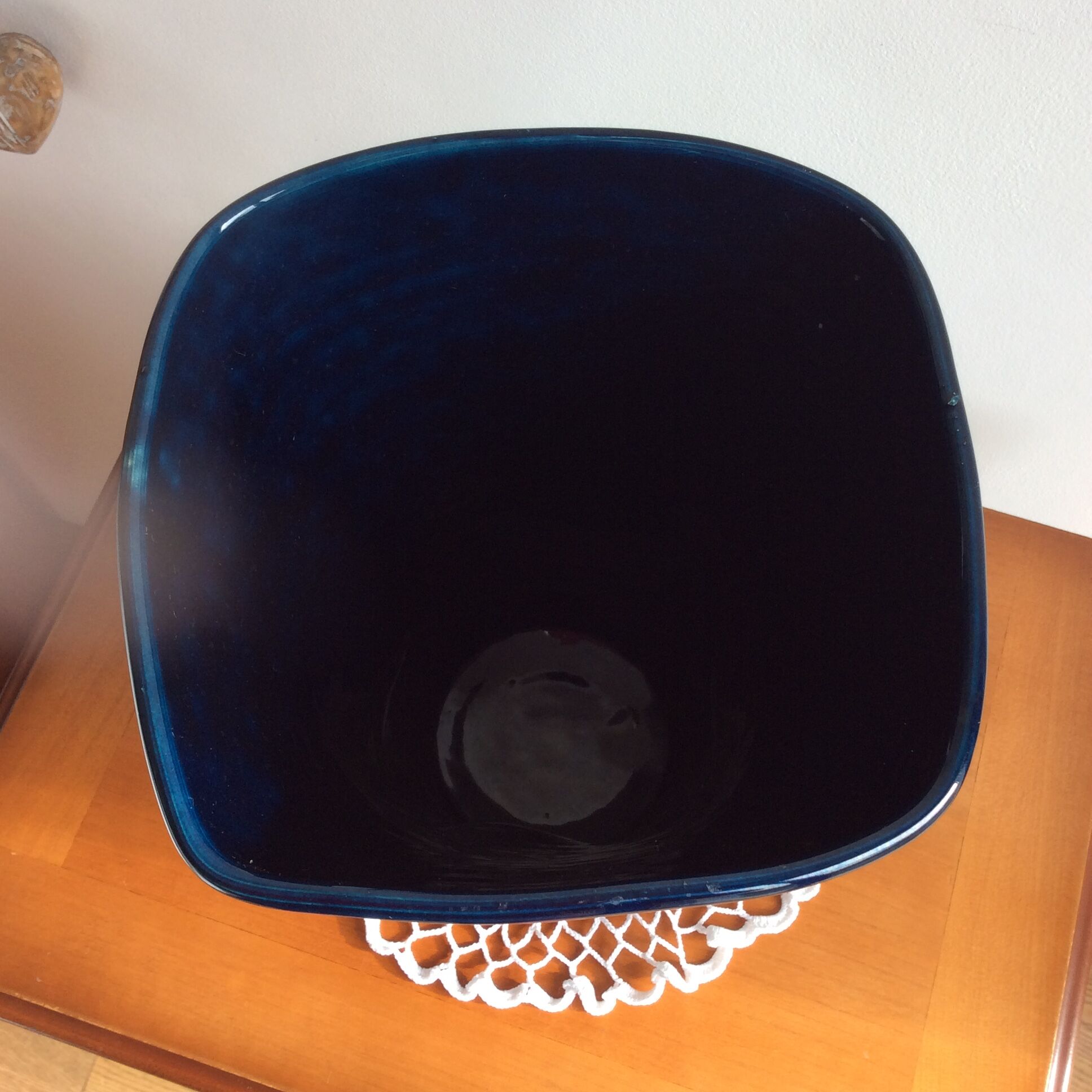 Vintage enameled ceramic vase