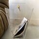 Plexiglas and brass magazine rack - David Lange for Roche Bobois, design 1970