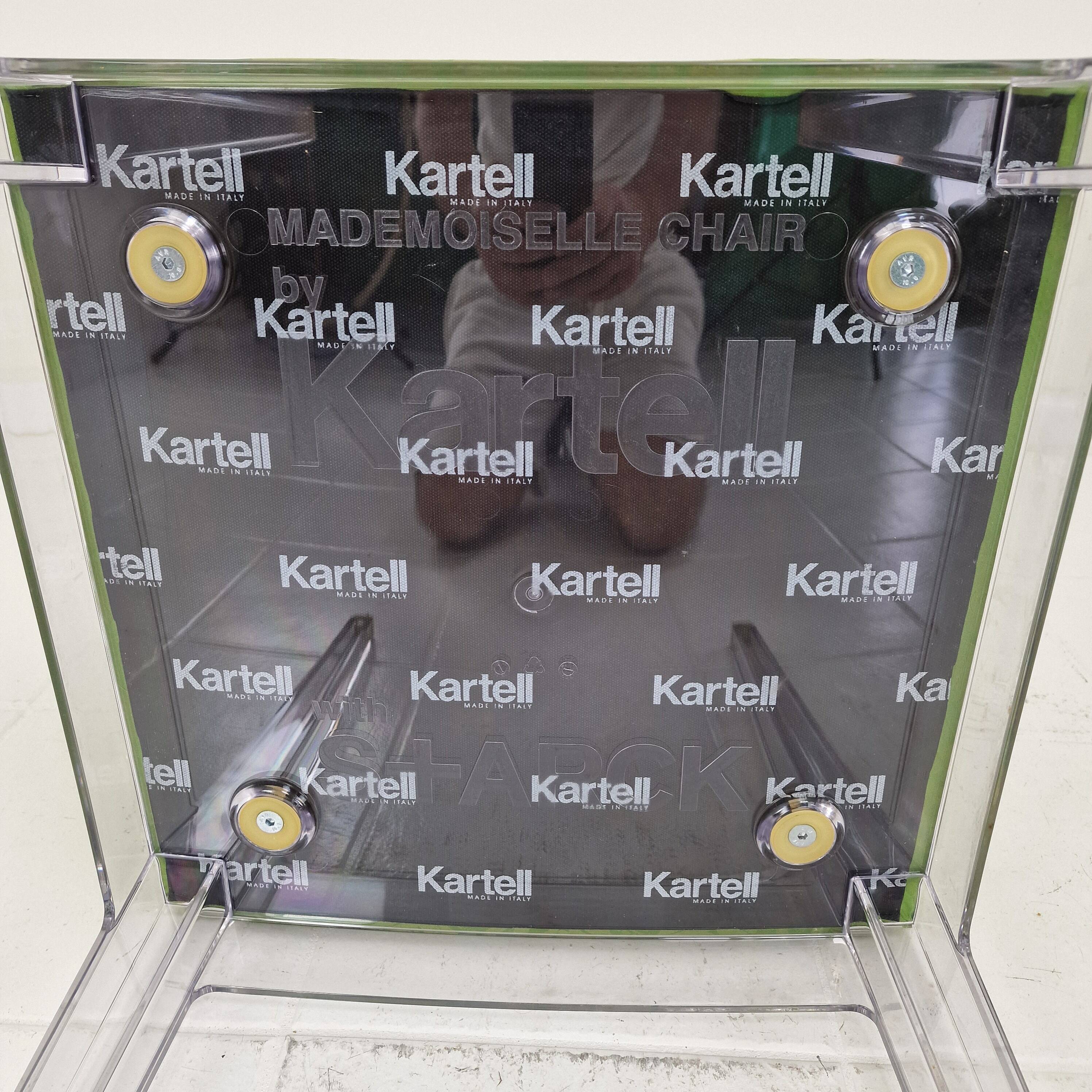 Kartell ‘Mademoiselle’ Chair in Damask Green by Philippe Starck Italy, 2000