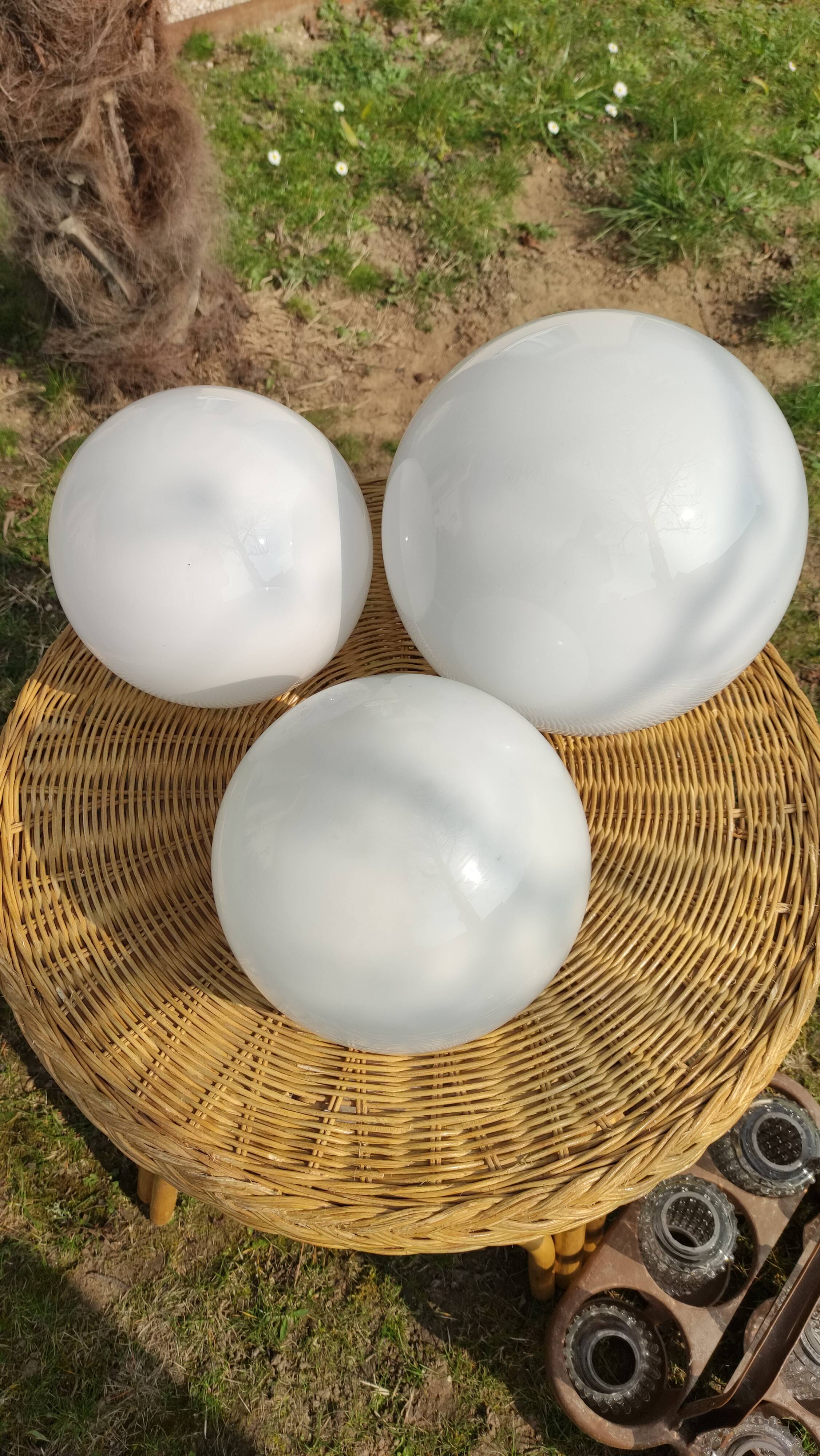 White opaline globe