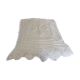Antique handmade white cotton crochet bedspread